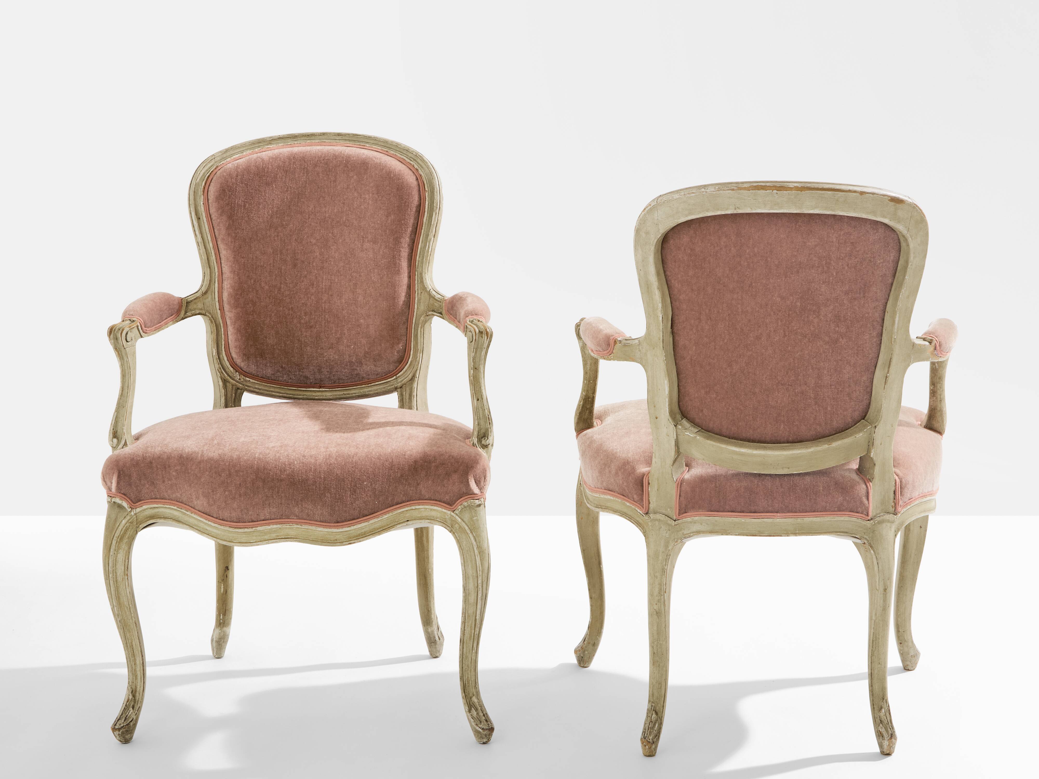 Pair of neo-classical Louis XV armchairs Maison Jansen 1940
