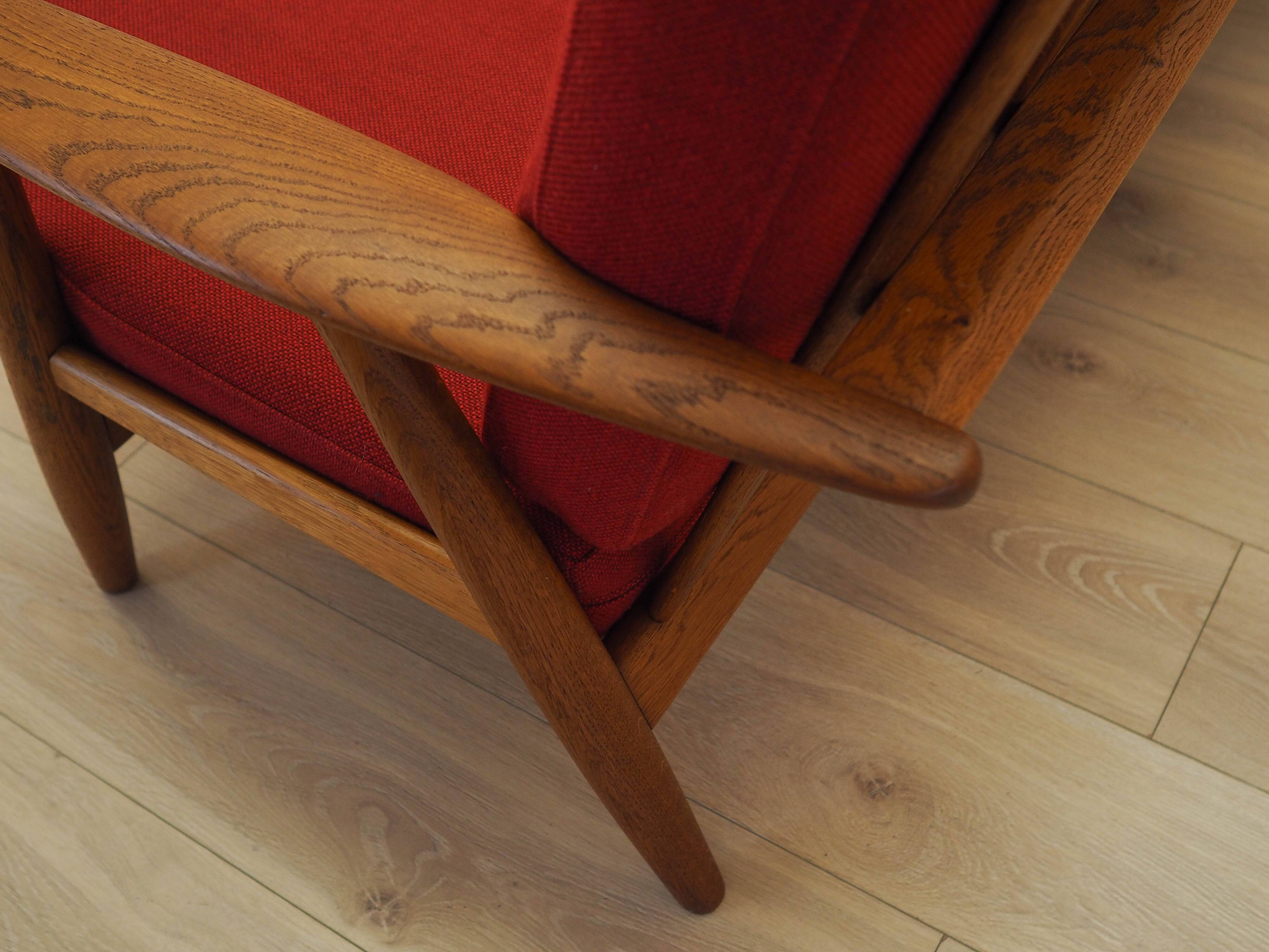 Red sofa CIGAR, Danish design, 1960s, Hans J. Wegner for Getama