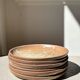 Flat stoneware plates
