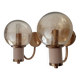 Pair of vintage Maison Delmas wall lights from the 70s