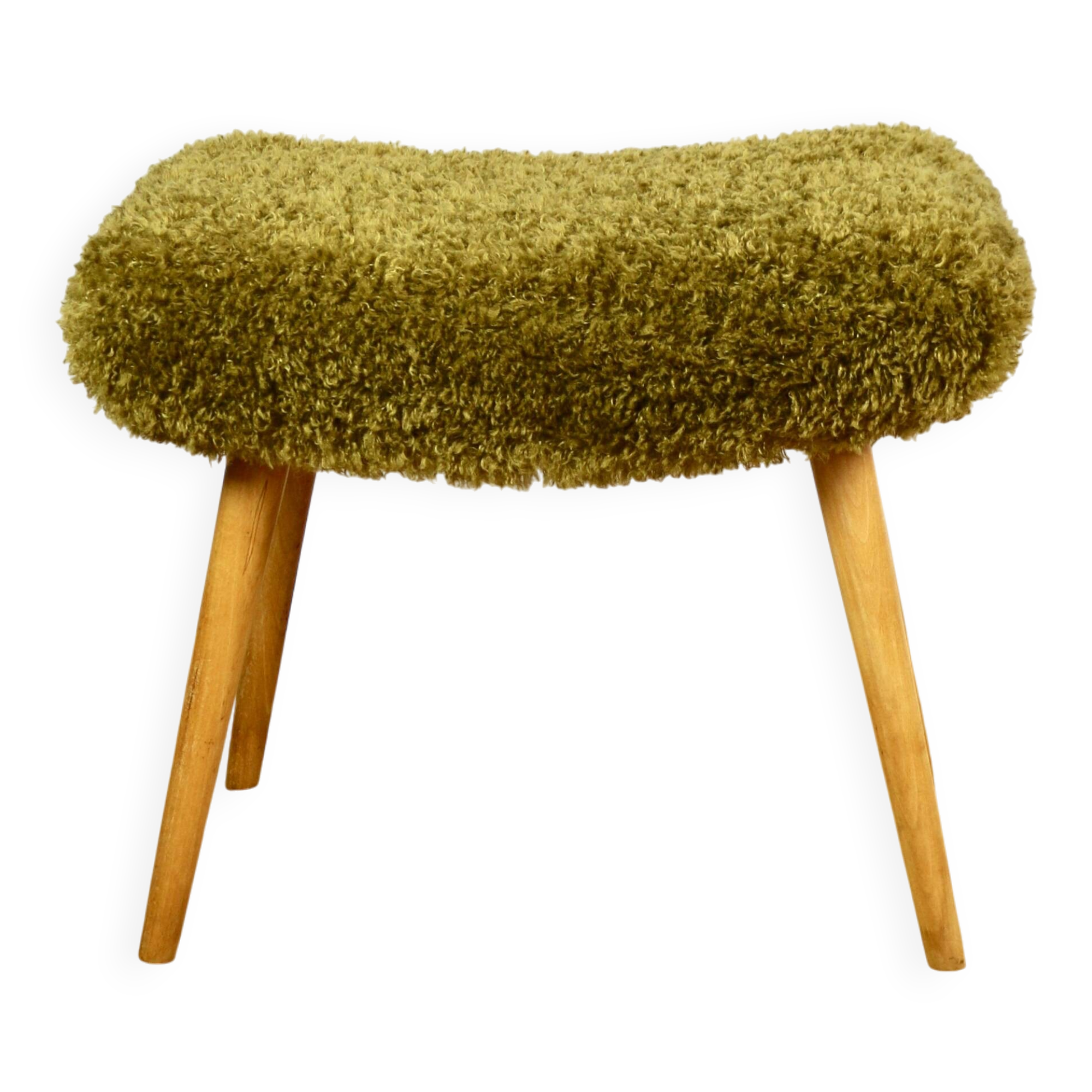 High stool seat khaki / olive / redhead - beech legs
