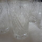 5  orangeade crystal glasses