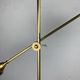 Italian adjustable floor lamp in pencil reed bamboo rattan and brass, 1970s