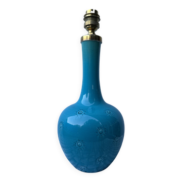 Pied de lampe anglais céramique Burmantofts Pottery England, 1880