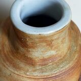 Ceramic vase "Poterie du Colombier" vintage blue sun