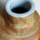 Ceramic vase "Poterie du Colombier" vintage blue sun