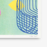 Illustration A5, lemon, in risography