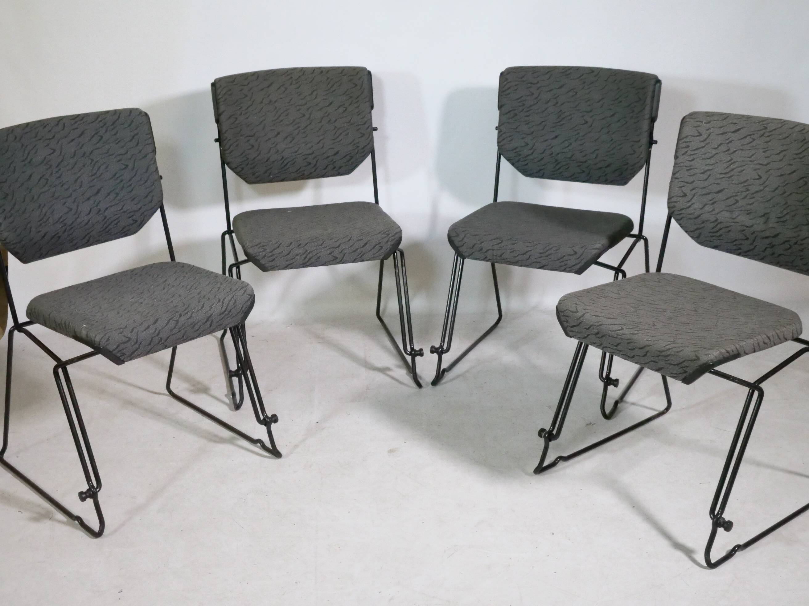 Mid-Century Stackable Chairs by Albert Stoll for Giroflex, Set of 4, 1980s