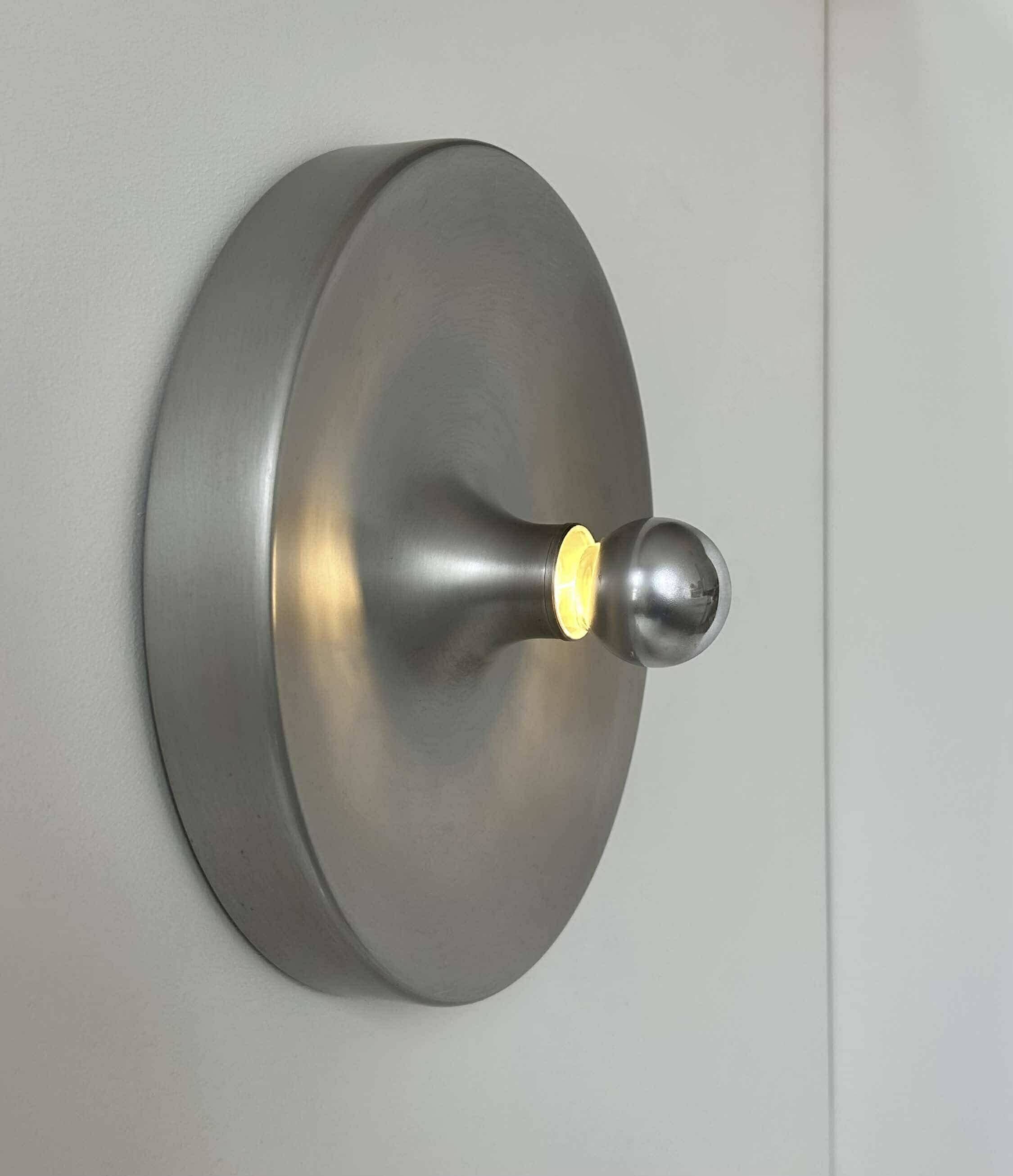 Vintage wall light, brushed metal, Staff Leuchten "Selection Perriand Les Arcs"