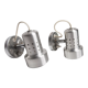 Pair of modernist wall lights in aluminum 1970