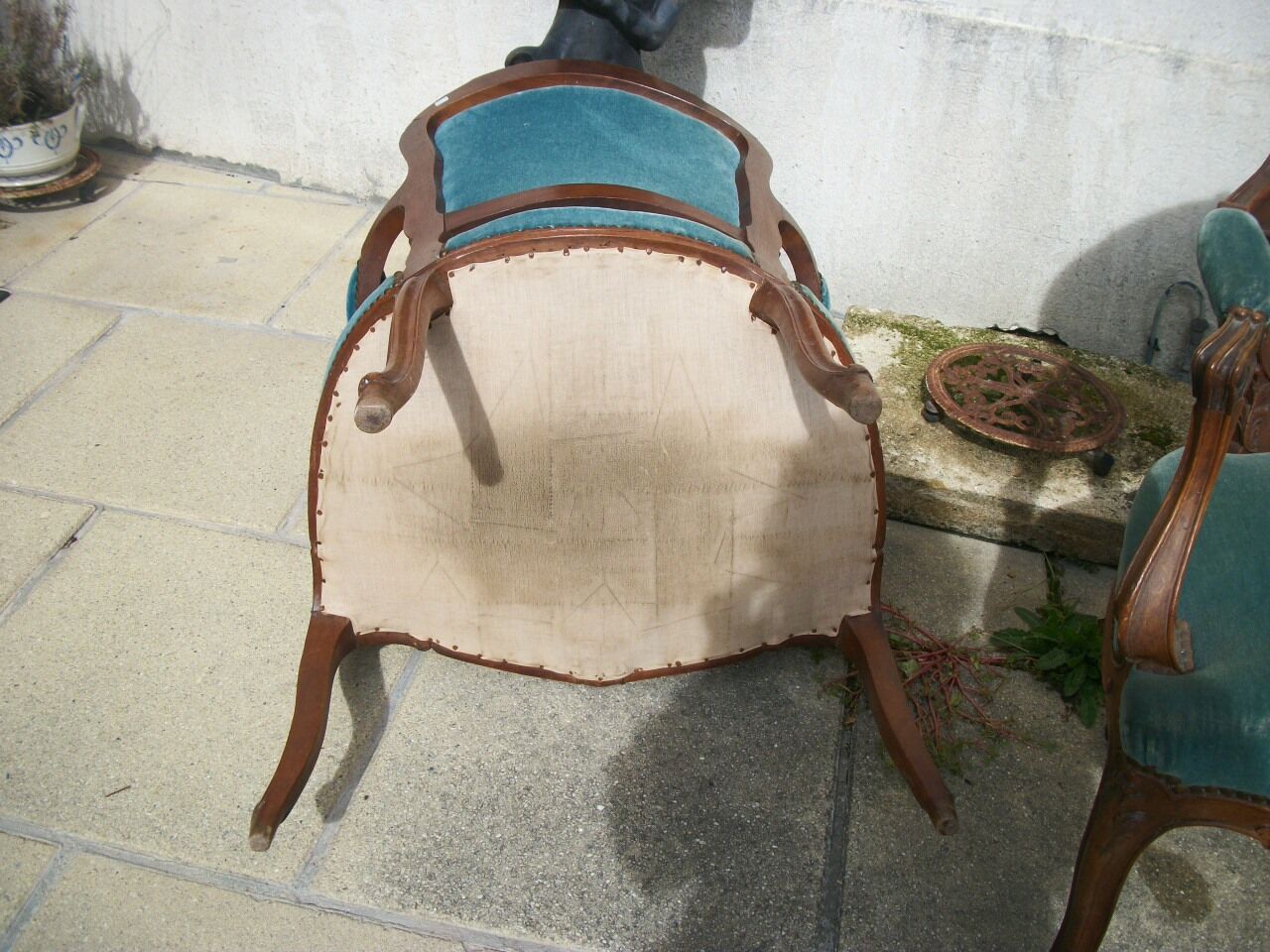 Pair of convertible armchairs