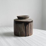 Handmade stoneware butter dish