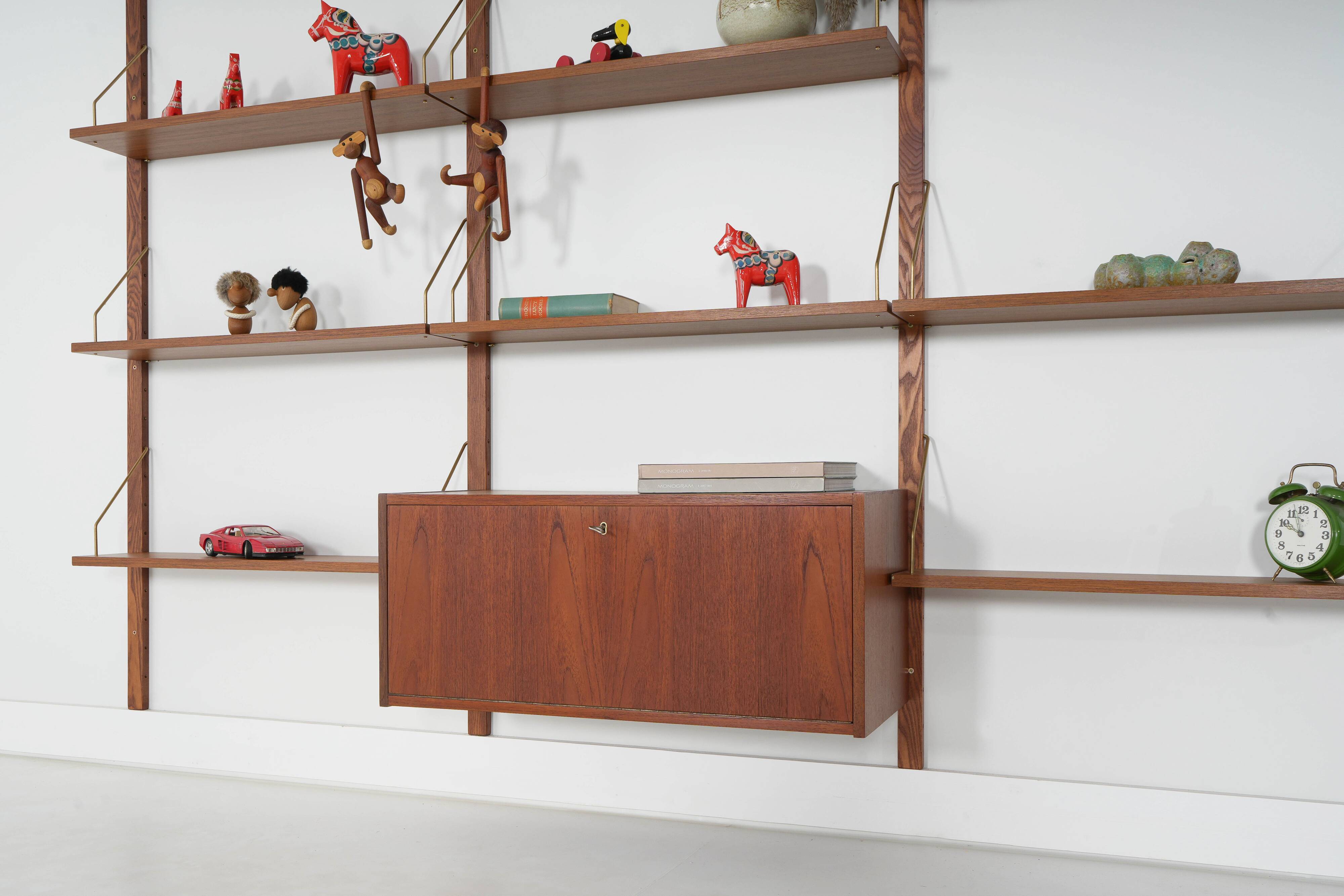 Teak modular shelving unit, Danish design, 1970s, made in Denmark