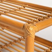Scandinavian bamboo and rattan bench, second half of the 20th century