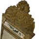 Wall cabinet / vintage mirror in gilded brass