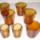 4 verres ambré Duralex vintage