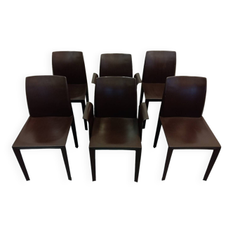 Lola leather chair/armchair designed by Poltrona Frau