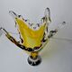 Sommerso vase by seguso in yellow murano glass, Italy, 1970