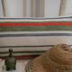 Striped linen cushion
