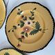 4 antique plates in hand-painted faience