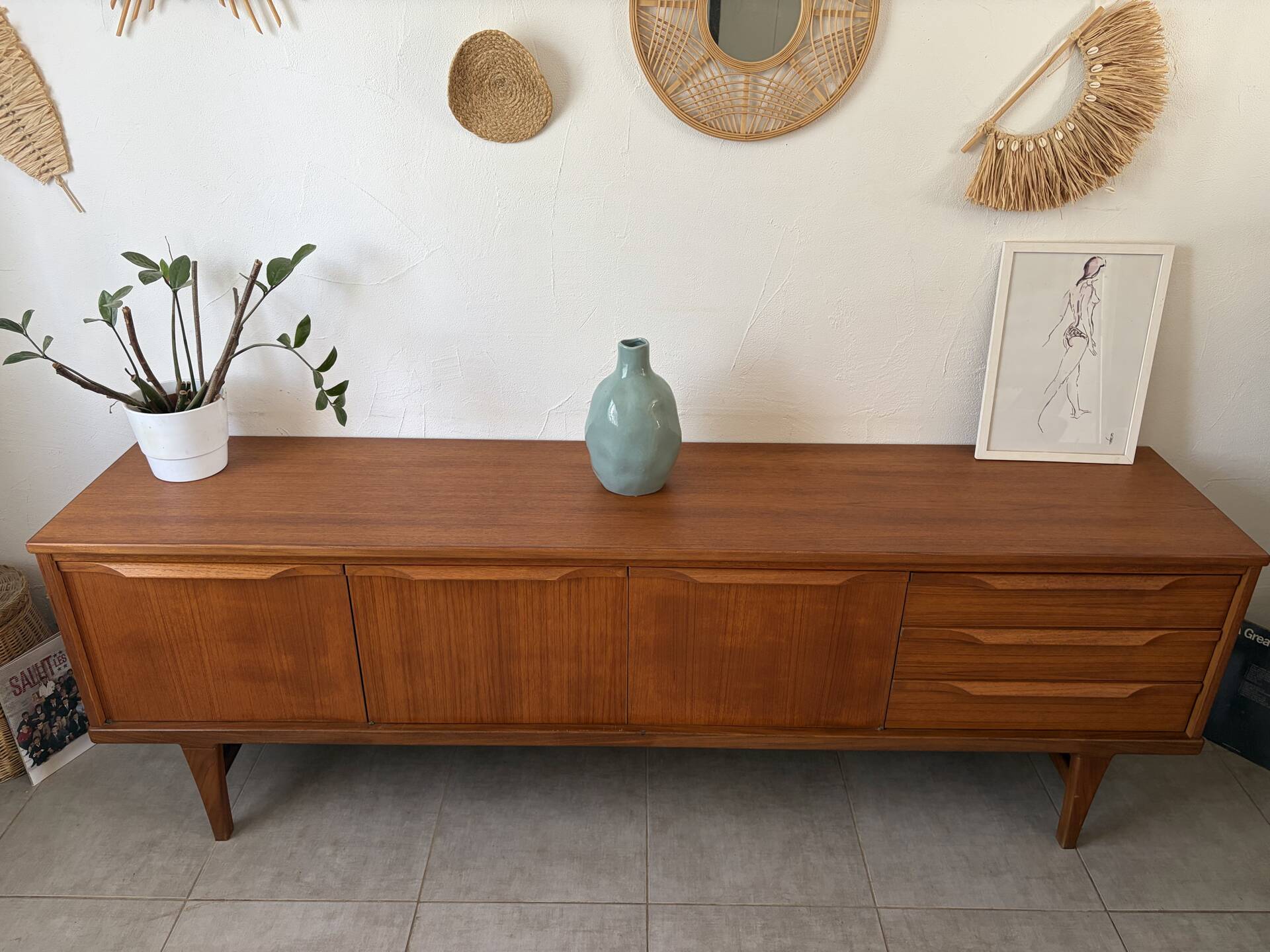 Vintage Scandinavian teak sideboard