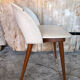 Scandinavian armchair skai white compass wooden vintage