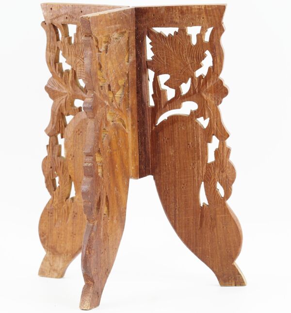Table bois indienne sculptée