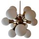 Space Age brass Design Chandelier Sputnik by Kamenicky Senov, 1970s