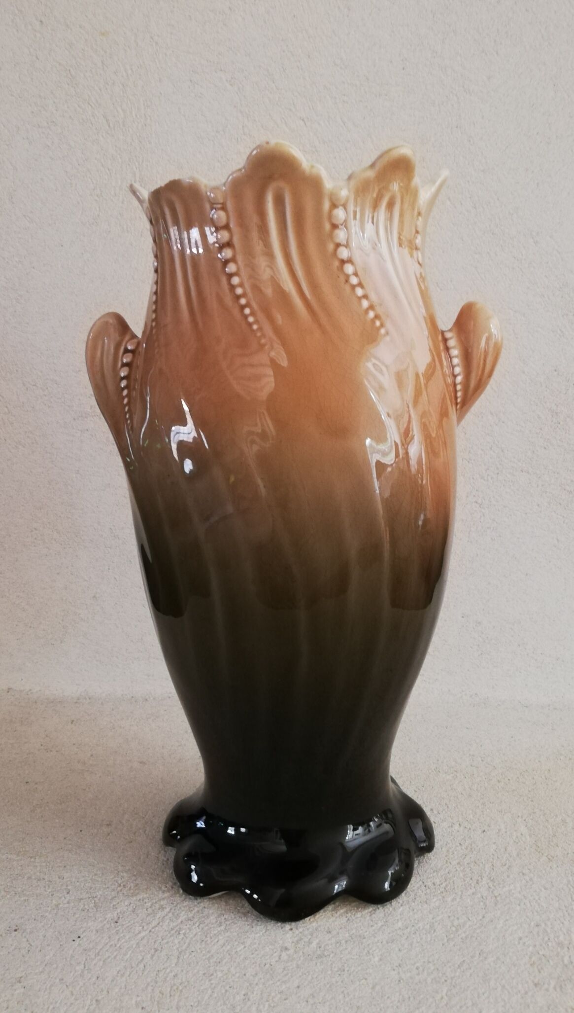 Fives Lille Art Nouveau slipware vase