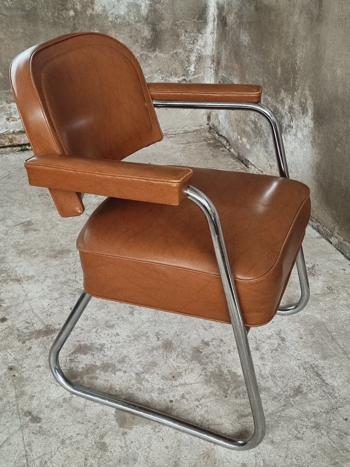Vintage chair office chair armchair mocha brown