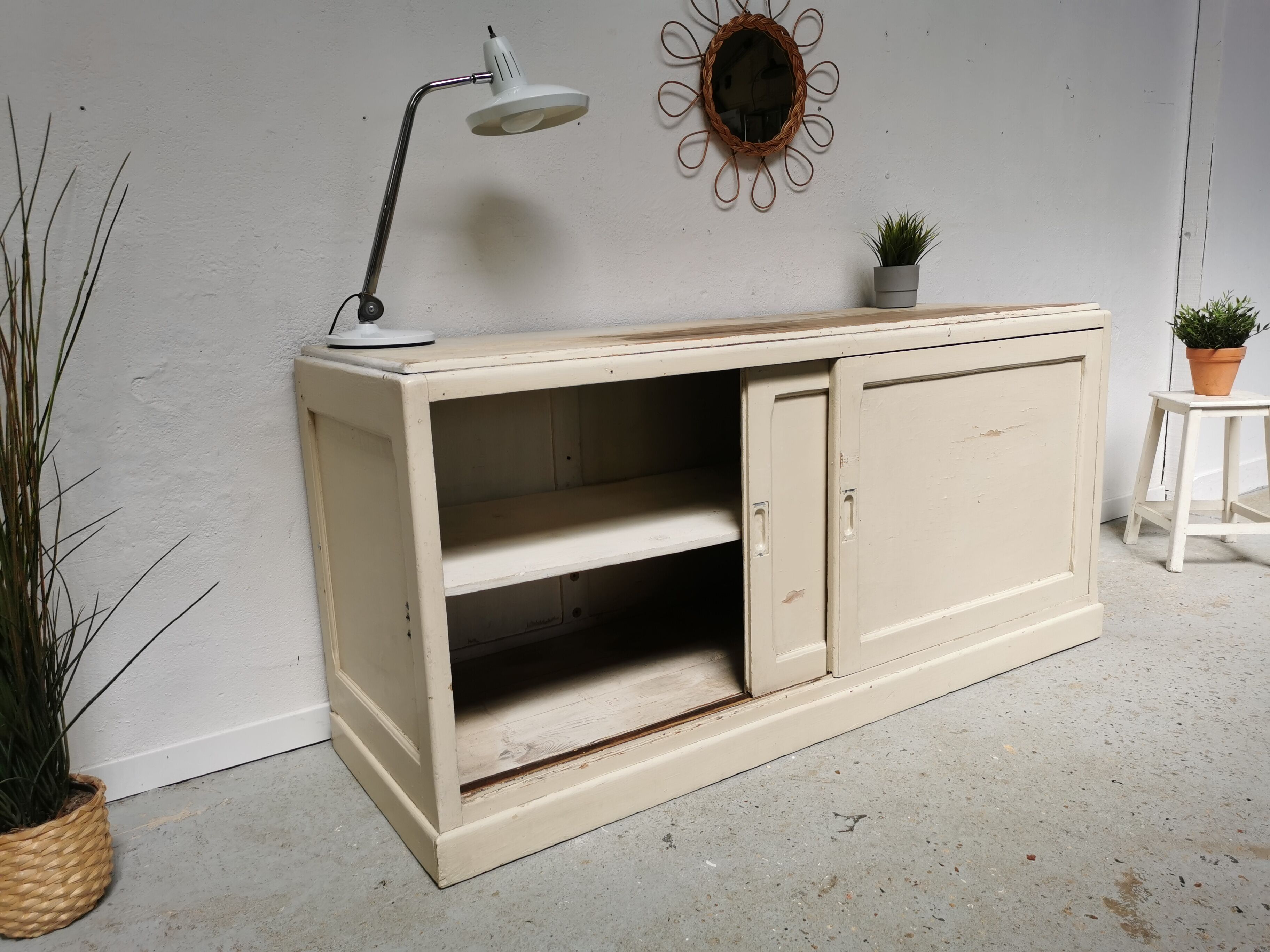 Meuble de métier comptoir vintage