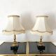Pair of retro fringed lamps