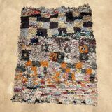 Tapis Berbère Boucherouite coloré - 129 x 160 cm