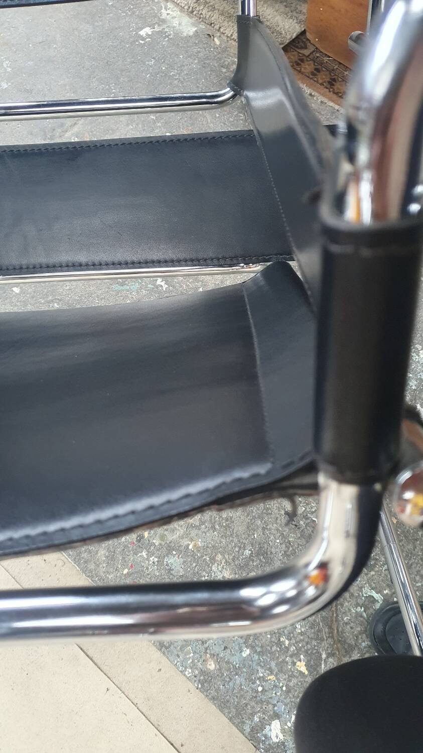 Wassily leather armchair by Marcel Breuer