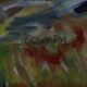 Framed oil on panel "Landscape", Sweden mid 20th century