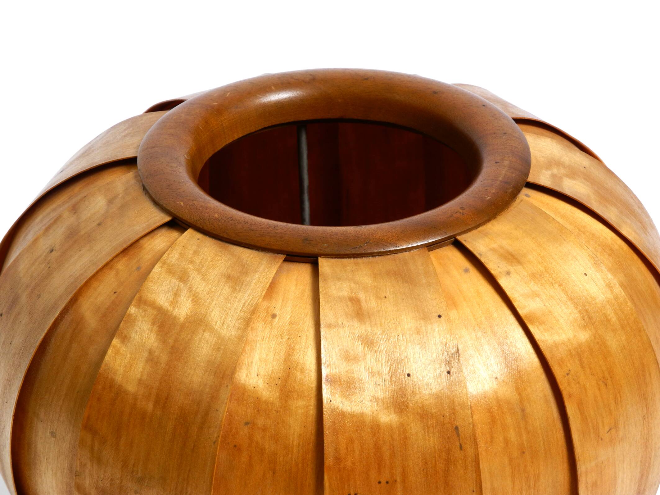 Large Mid Century Modern bentwood lamella tripod Table Lamp