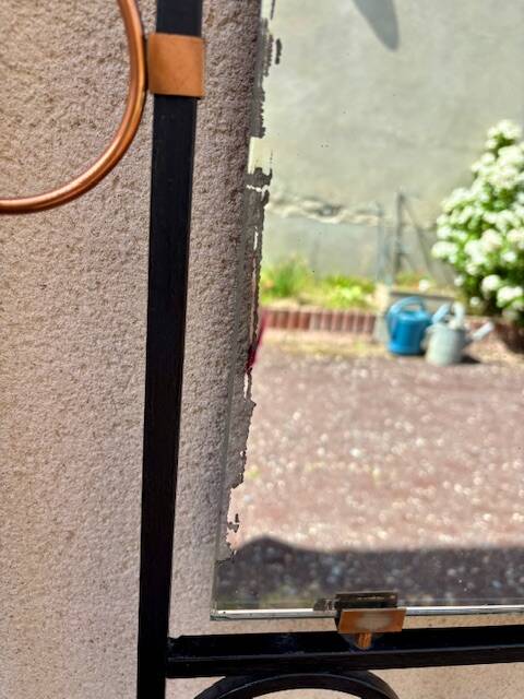 Wall coat rack wrought iron 1960