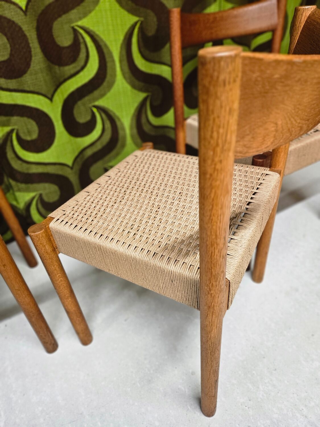 Set of 4 Danish chairs, 1970.