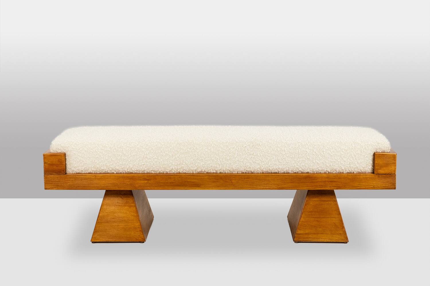 Ash bench. Handmade work from the 20th century.