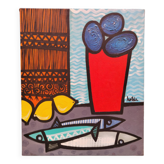 Painting on linen canvas