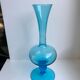 Design vase in turquoise blue glass 70s