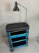 Vintage industrial trolley 'Hazet Assistent' + Rademacher lamp