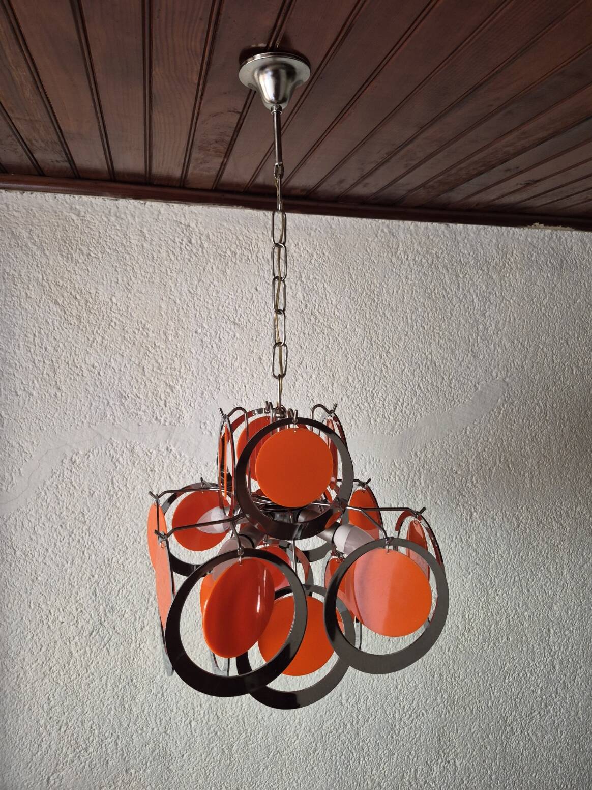 Vintage orange and chrome suspension