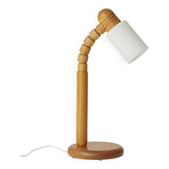 #2 Articulated Lamp in Wood (Pine) Vintage Scandinavian Design Circa 1980