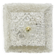 J.T. Kalmar Square Applique Ceiling Light in Brass and Textured Glass, 1950s