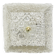 J.T. Kalmar Square Applique Ceiling Light in Brass and Textured Glass, 1950s