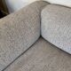 Zanotta sofa - cream herringbone wool fabric by Pierre Frey - 230 x 100 cm