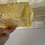 Vintage Peill & Putzler vase – textured amber glass – Germany years