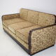 Art deco three-seater sofa designed by Jindřich Halabala, 1930's.
