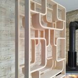 Mid-Century Czech Wall or Room Divider by Ludvik Volak for Drevopodnik Holesov, 1960s, Set of 2